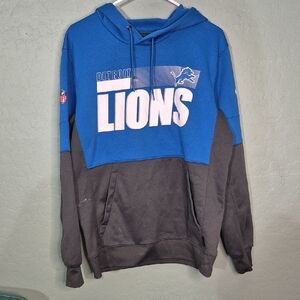 NFL Detroit Lions Blue and Gray Hoodie
